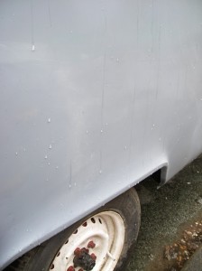 car paint primer applied