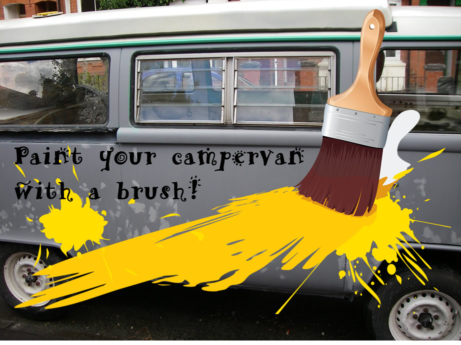 campervan being brush painted