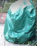tarp covering a barbeque